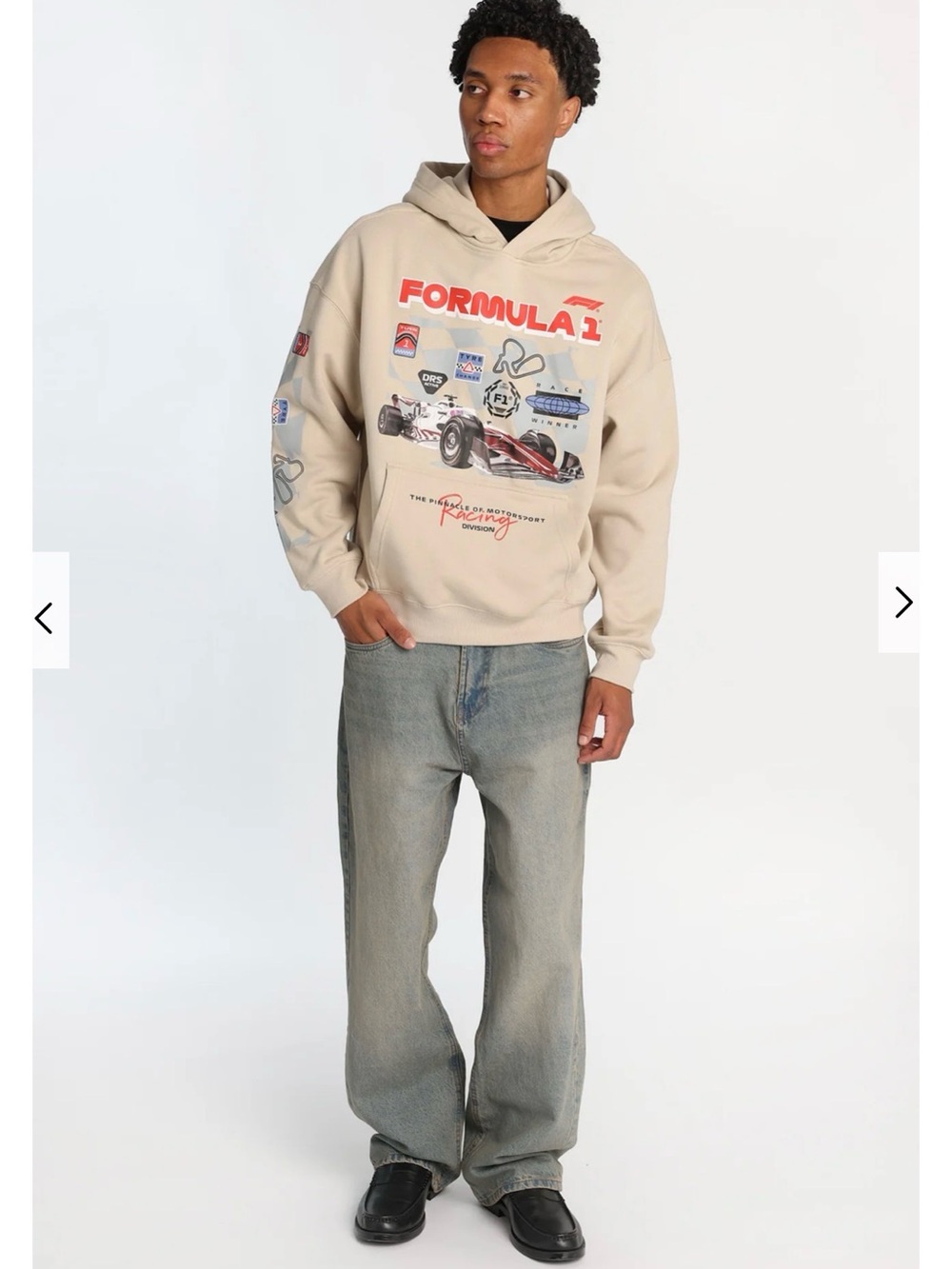 Formula 1 Racing Graphic Hoodie - Beige - Picture 5 of 6